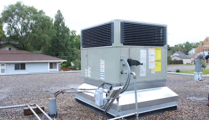 HVAC equipment on a roof